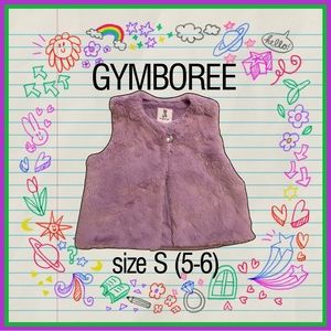 GYMBOREE purple fuzzy winter VEST size S(5-6)